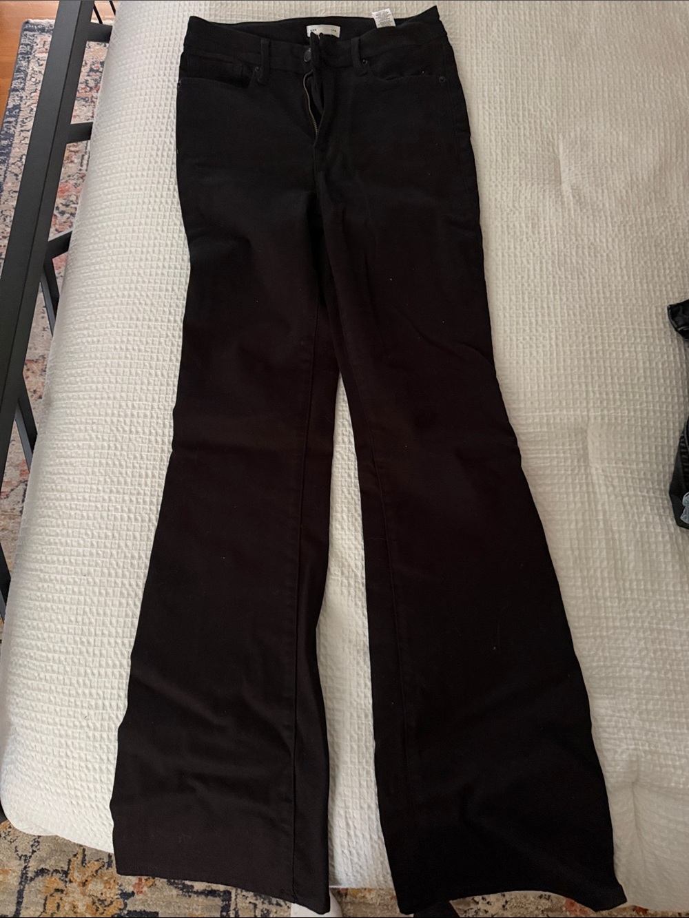 Good American Black Women's boot Cut Pants - Classic Everyday Style